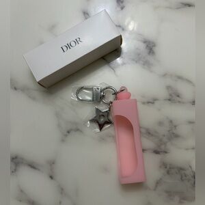 Dior Pink Keychain&Silicon case for Dior Addict Lip Glow Oil